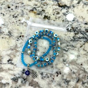 Evil Eye bracelet stack